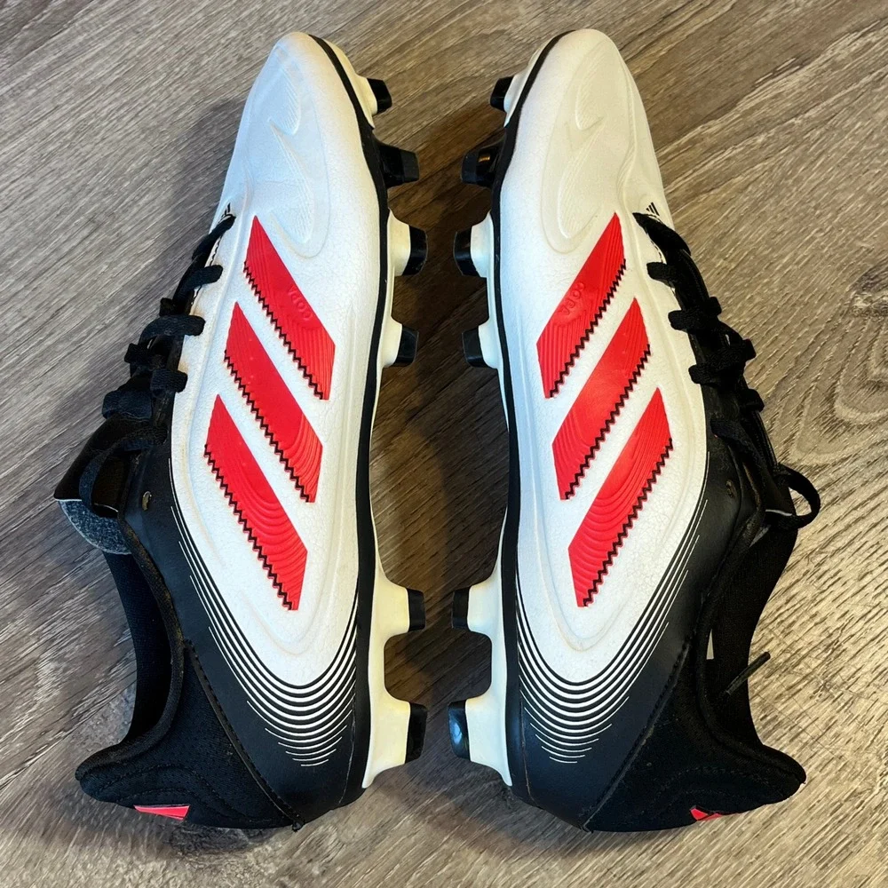 Adidas Copa Pure 2 League FG Soccer Cleats White Black Red IE1173 Mens 6.5